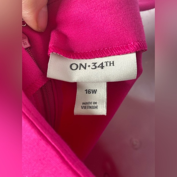 ON 34th NWT Solid Ponte Knit Pink Sleeveless Mini Tank Dress - Picture 3 of 8